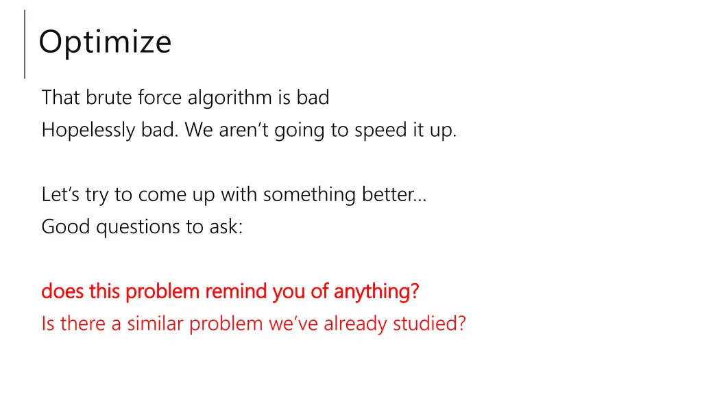 optimize