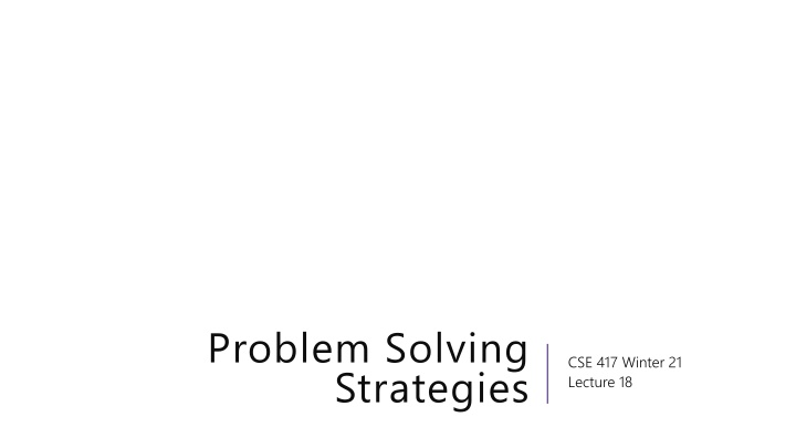problem solving strategies