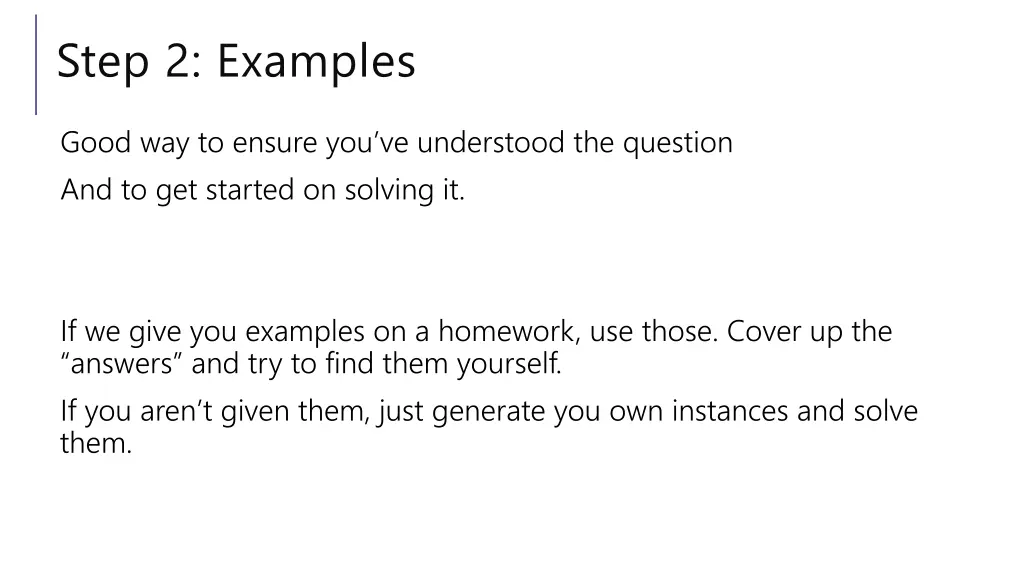 step 2 examples