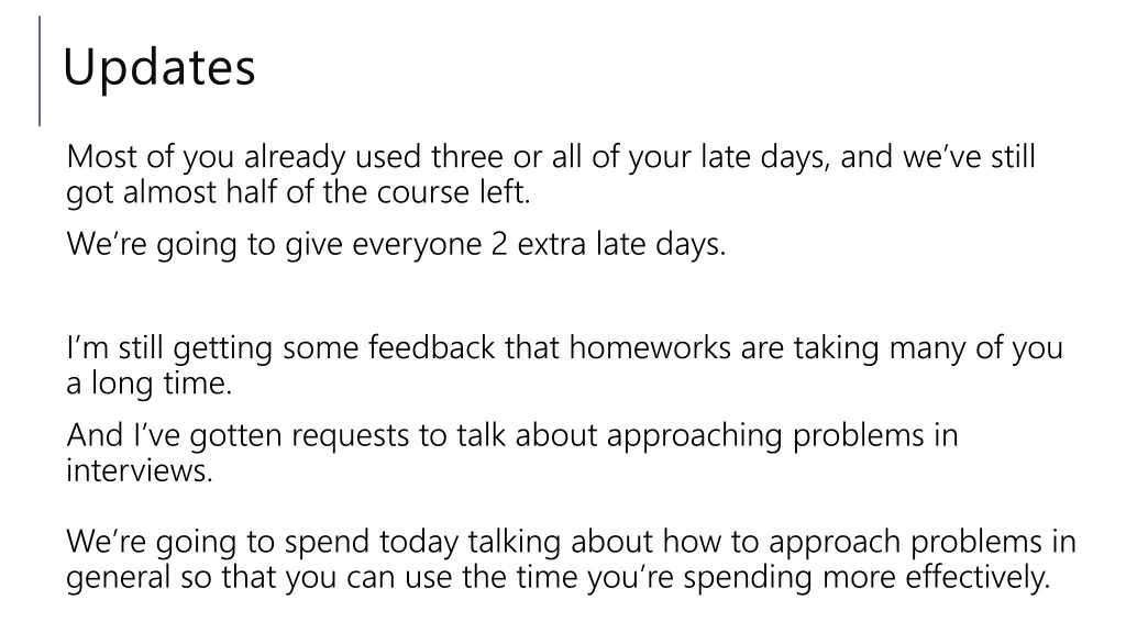 updates