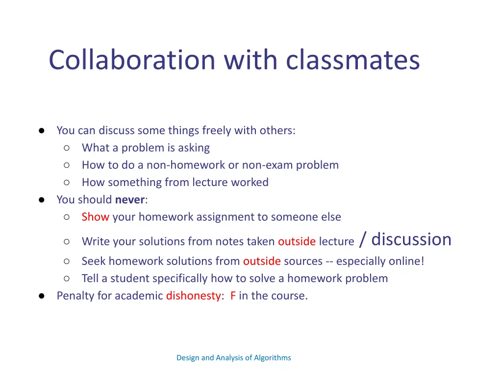 collaboration with classmates