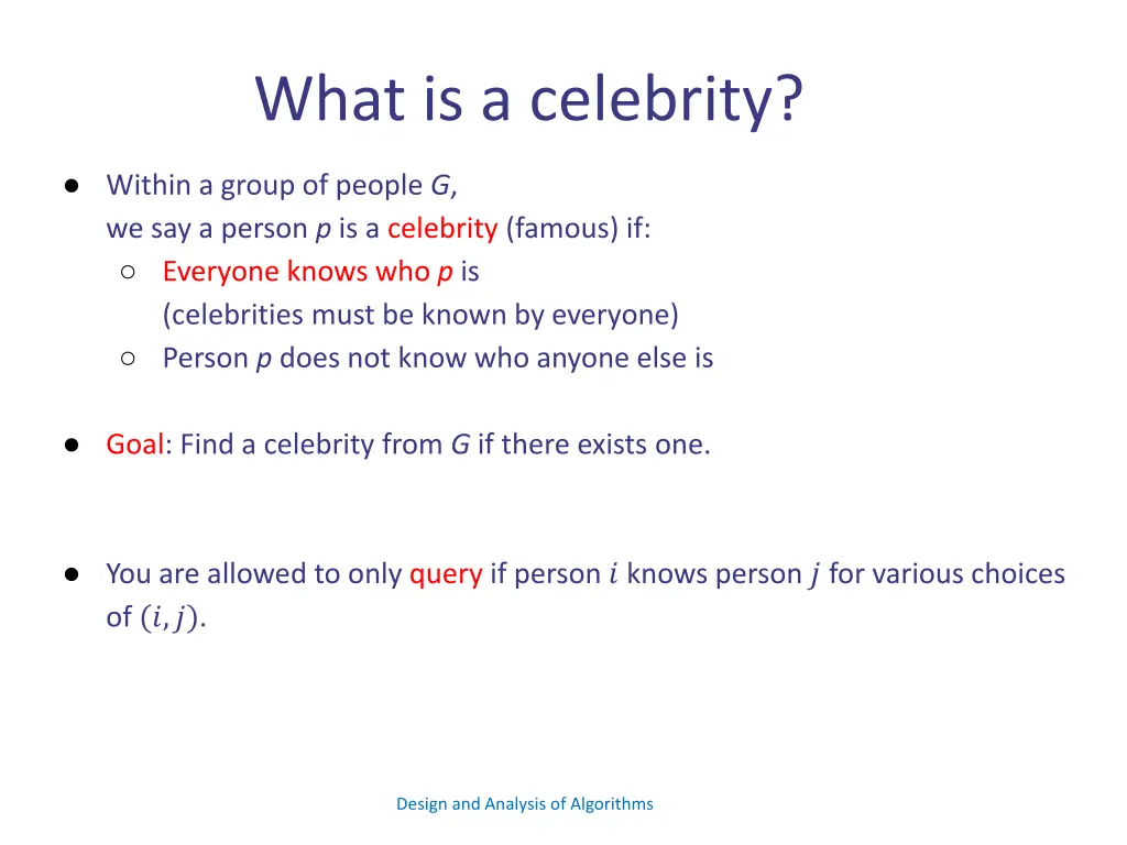 what is a celebrity 1