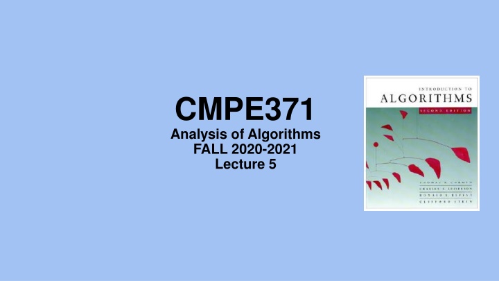 cmpe371 analysis of algorithms fall 2020 2021