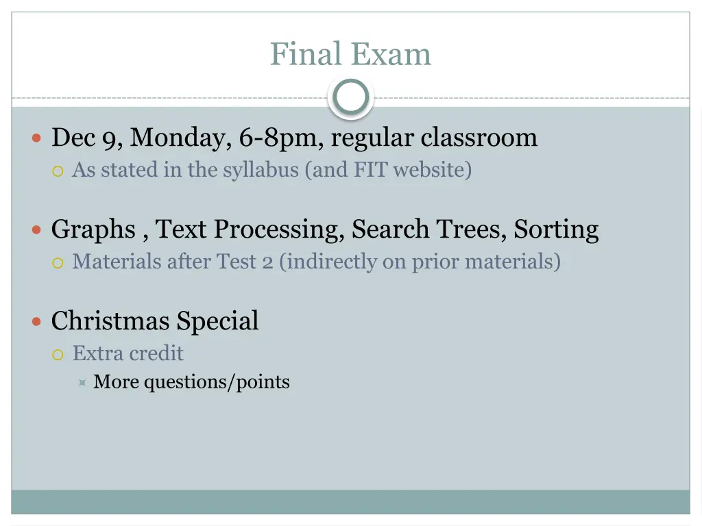 final exam