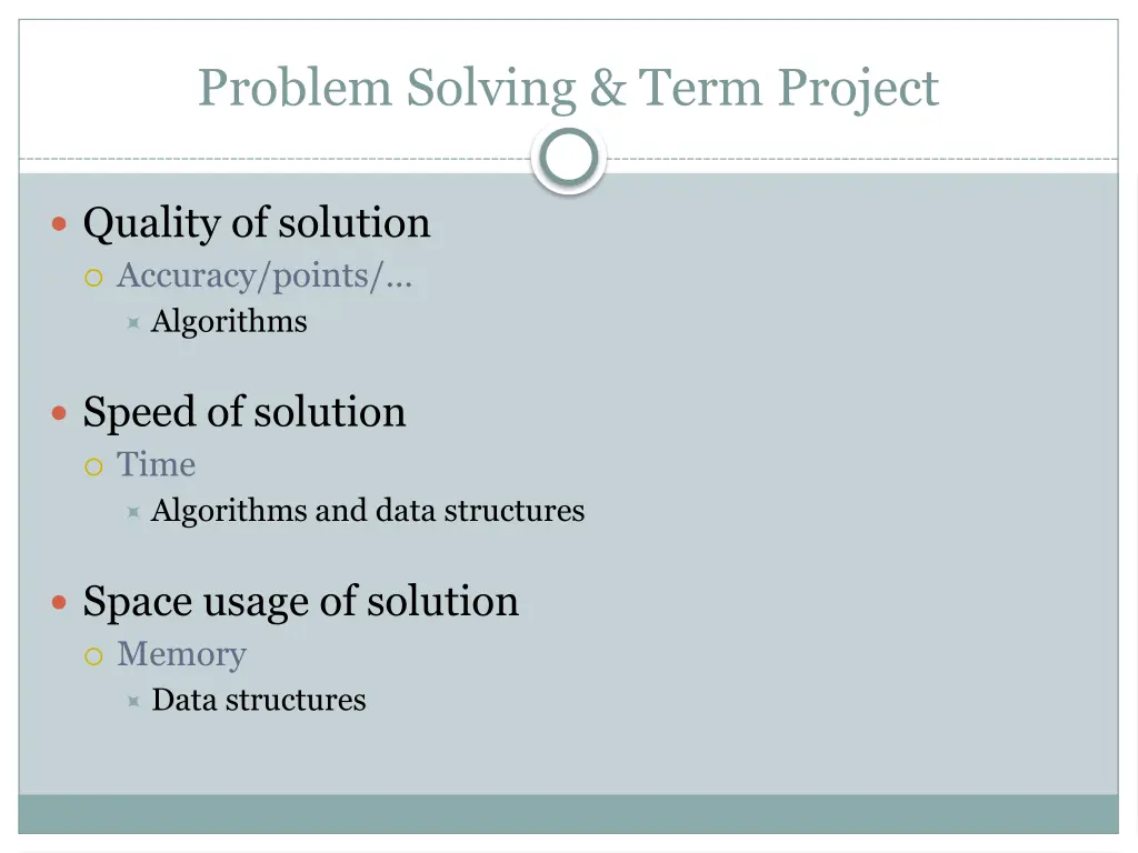 problem solving term project