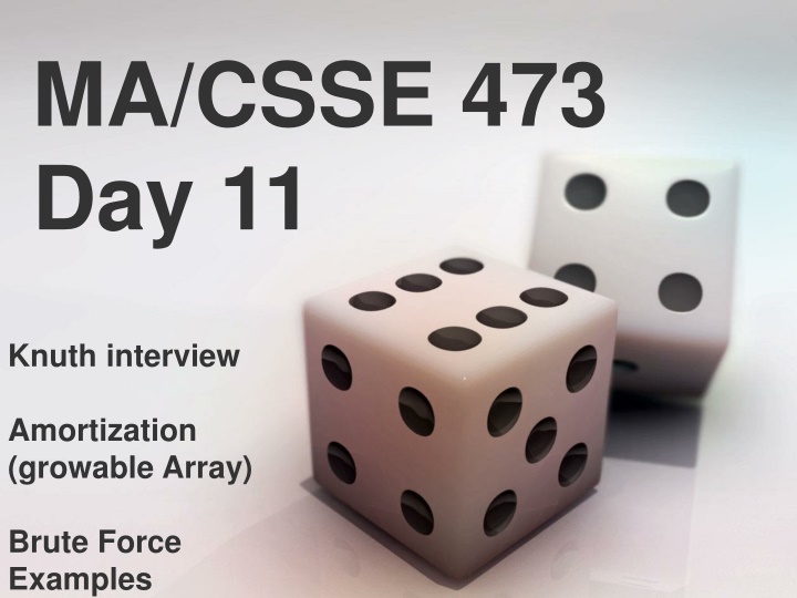 ma csse 473 day 11
