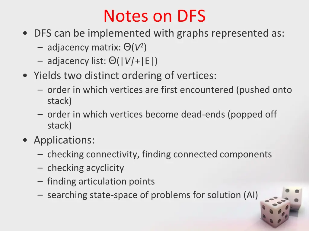 notes on dfs