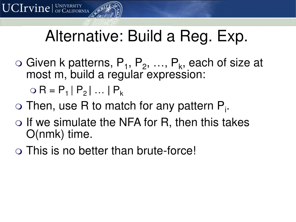 alternative build a reg exp