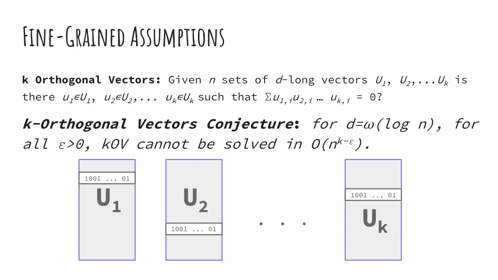 fine grained assumptions 6