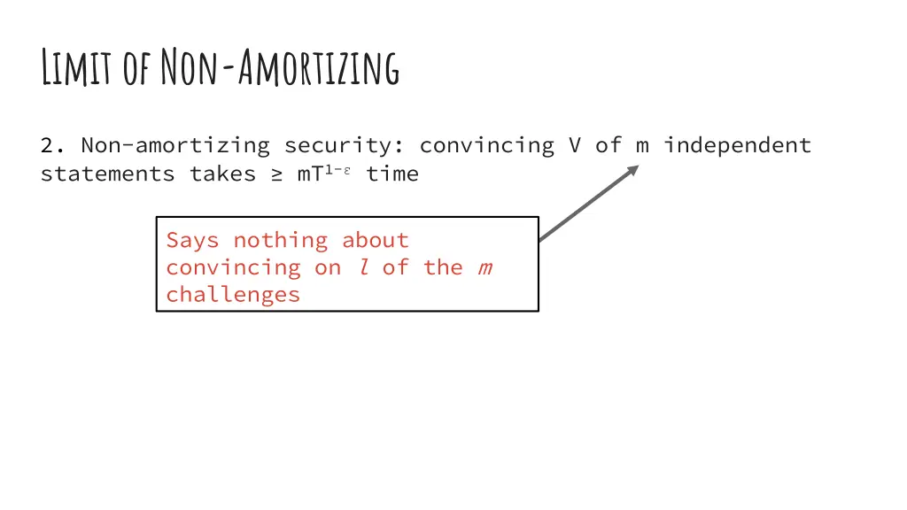 limit of non amortizing