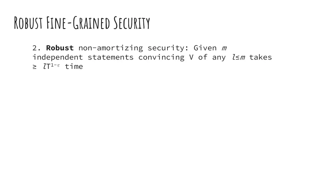 robust fine grained security