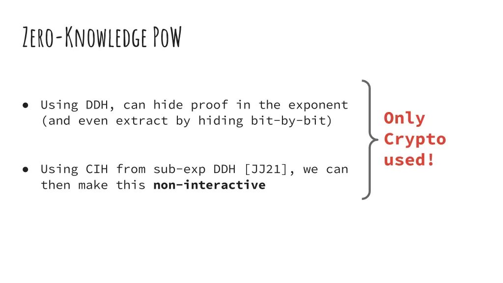 zero knowledge pow