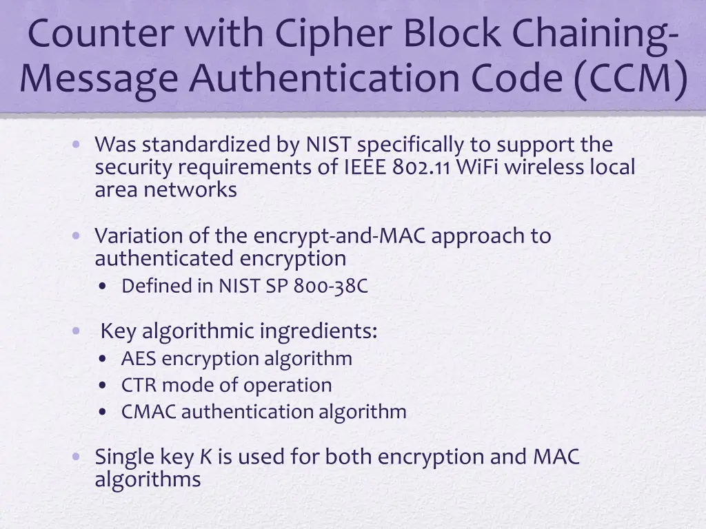 counter with cipher block chaining message