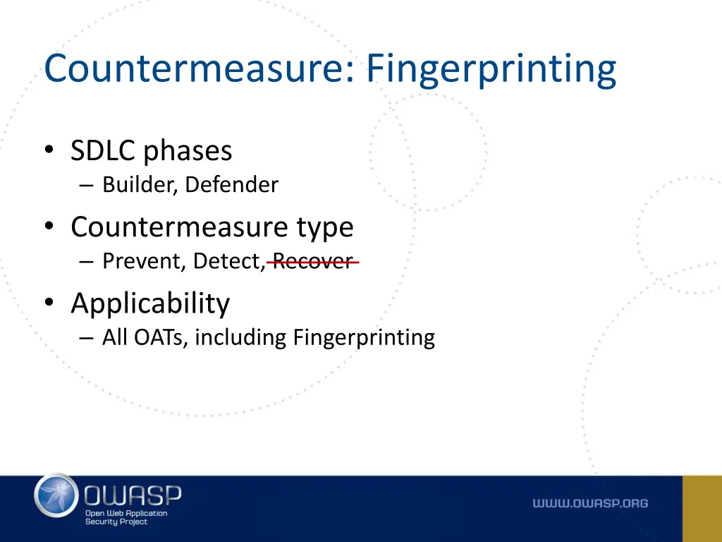 countermeasure fingerprinting 1