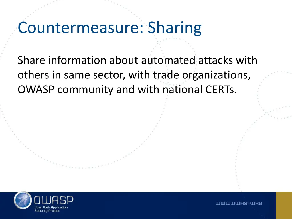 countermeasure sharing