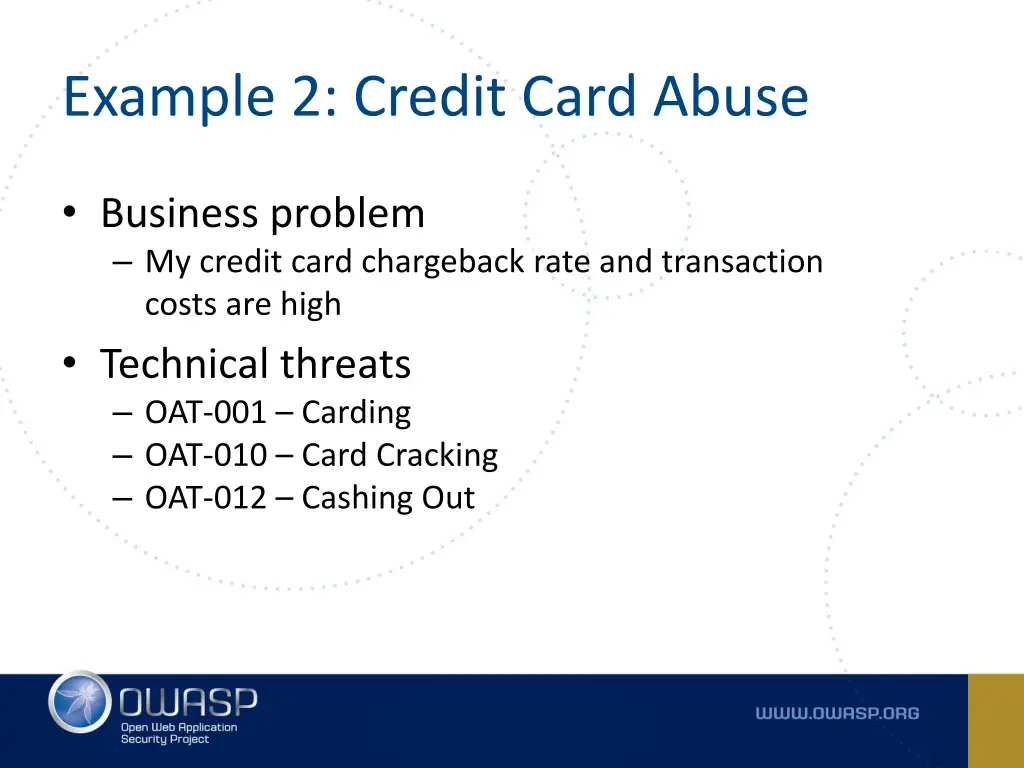example 2 credit card abuse