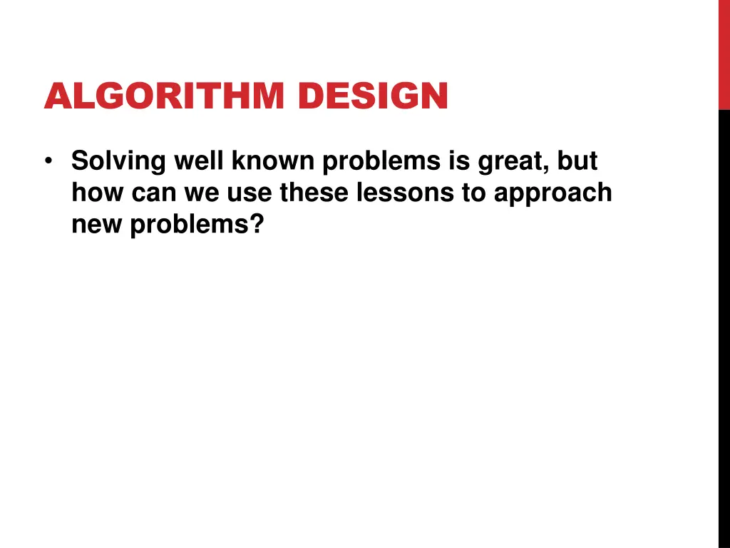 algorithm design