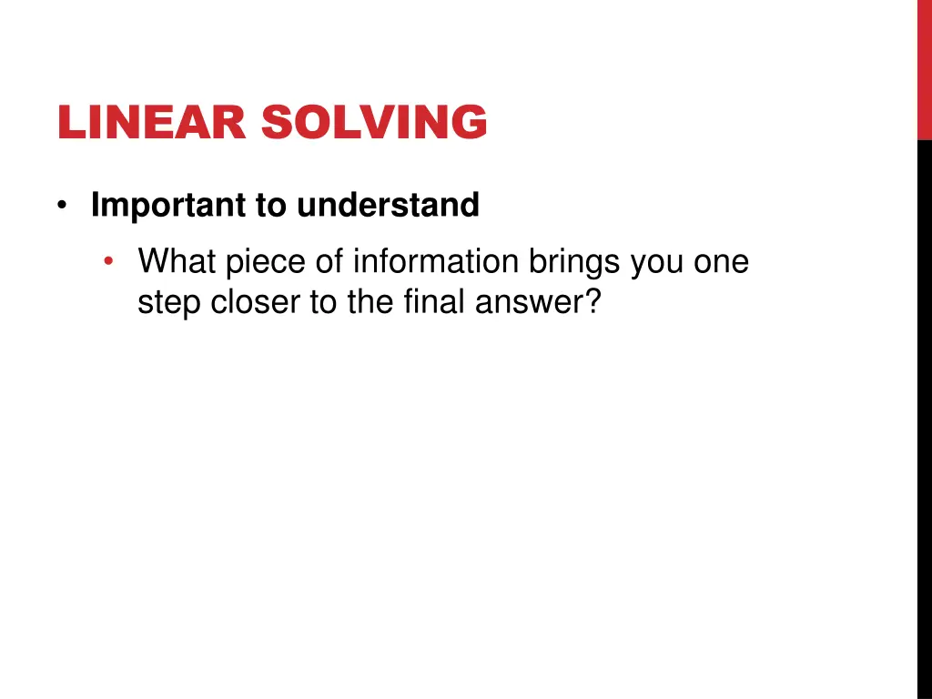 linear solving 3
