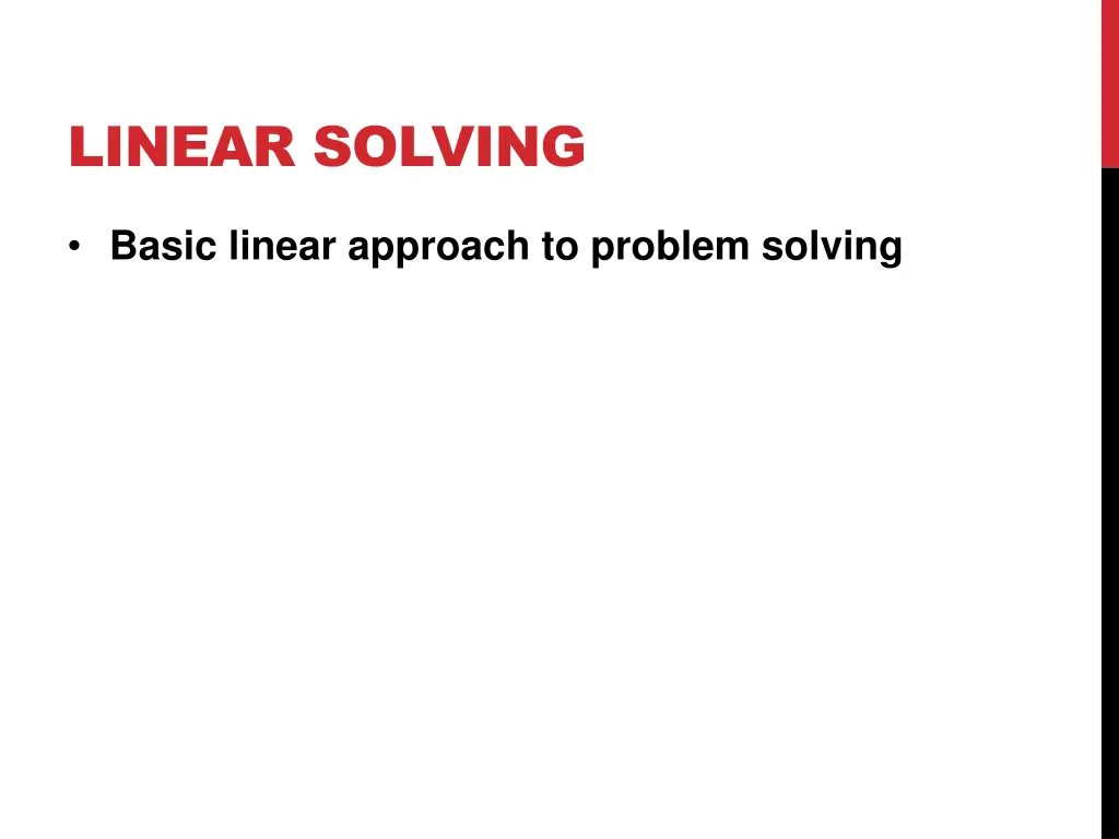linear solving