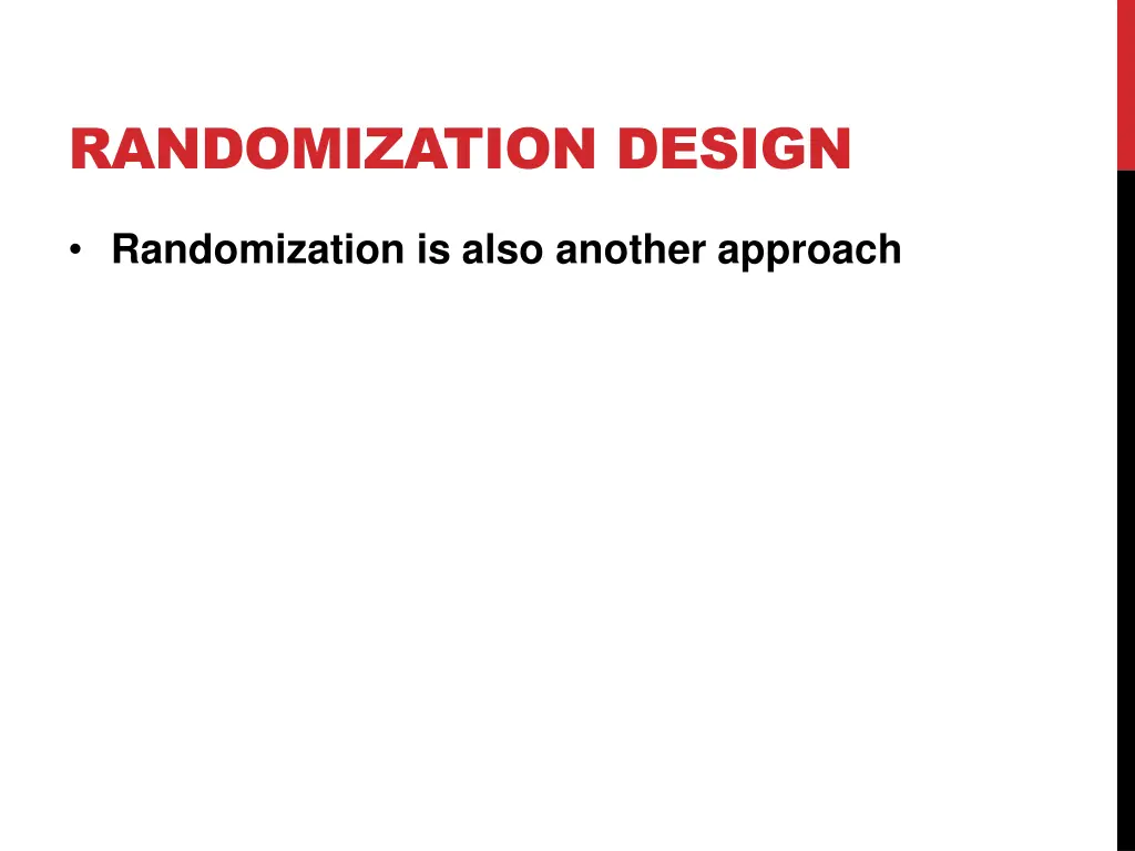 randomization design