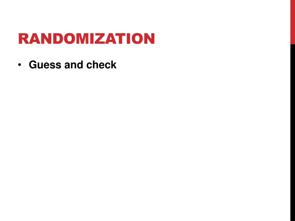 randomization