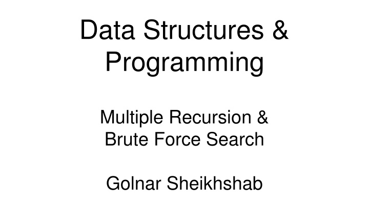 data structures programming