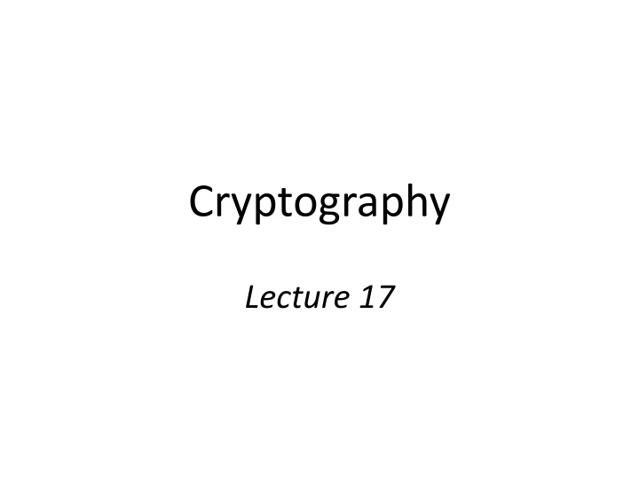 cryptography