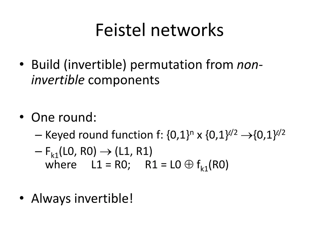 feistel networks 1