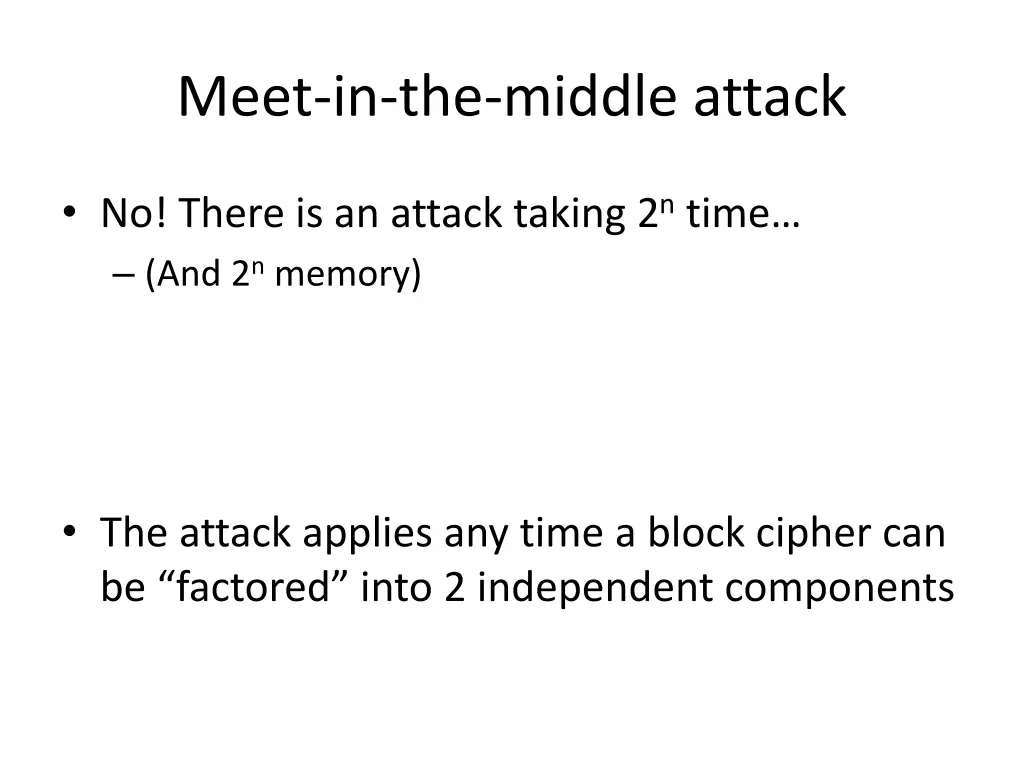meet in the middle attack