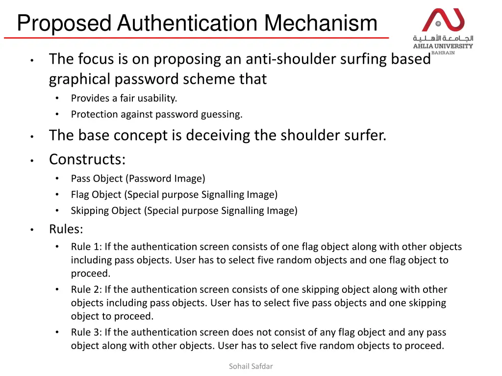 proposed authentication mechanism