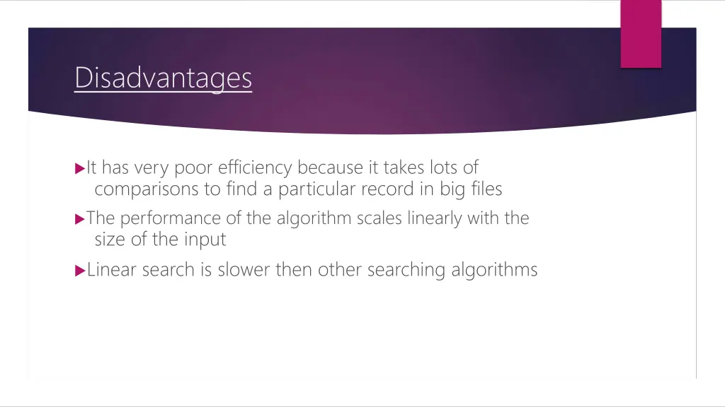 disadvantages
