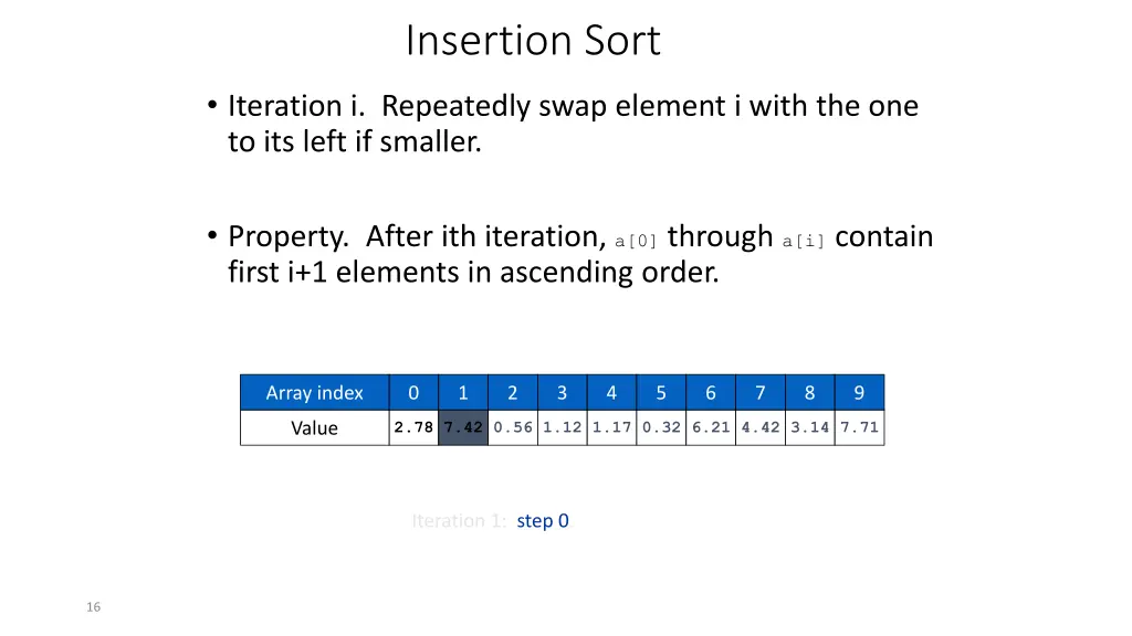 insertion sort 1