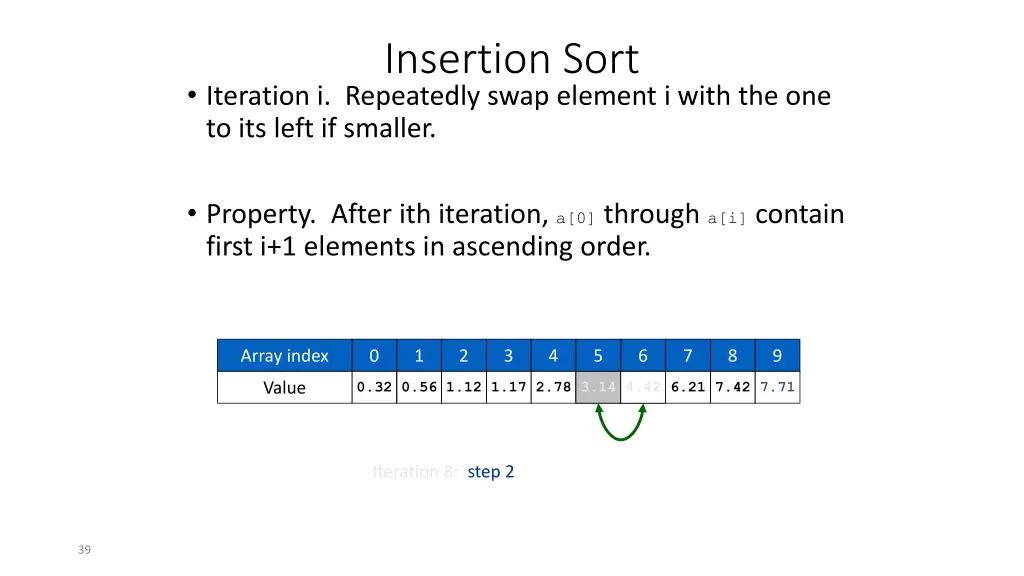 insertion sort 18