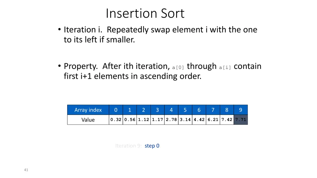 insertion sort 20