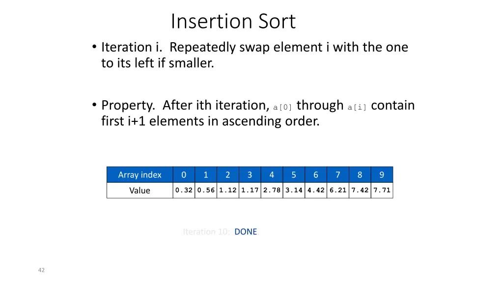 insertion sort 21