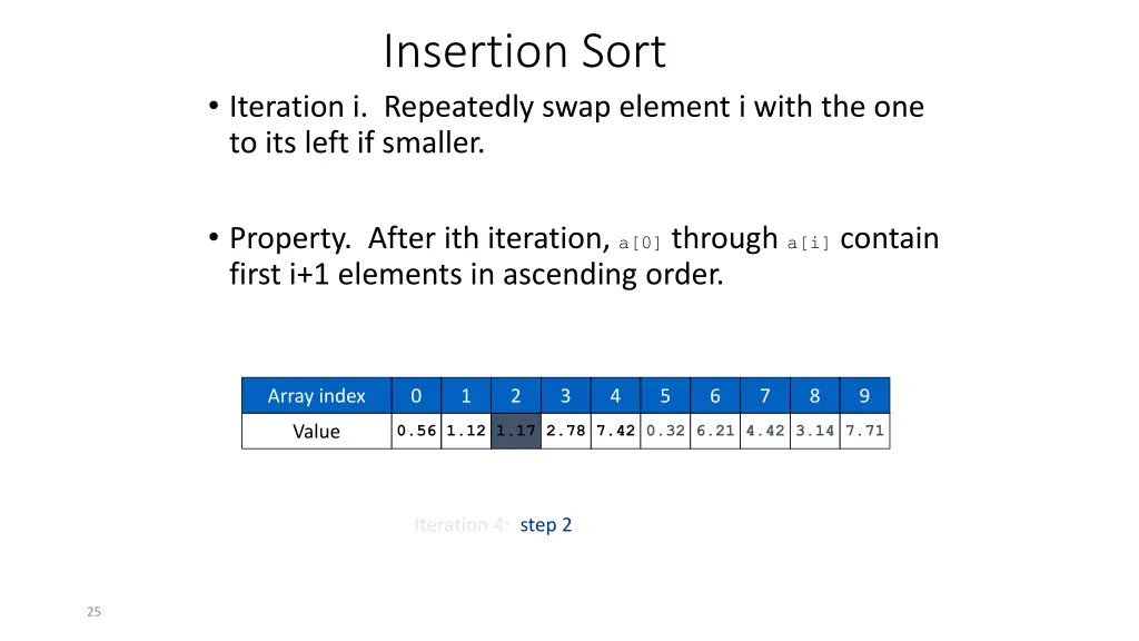 insertion sort 7