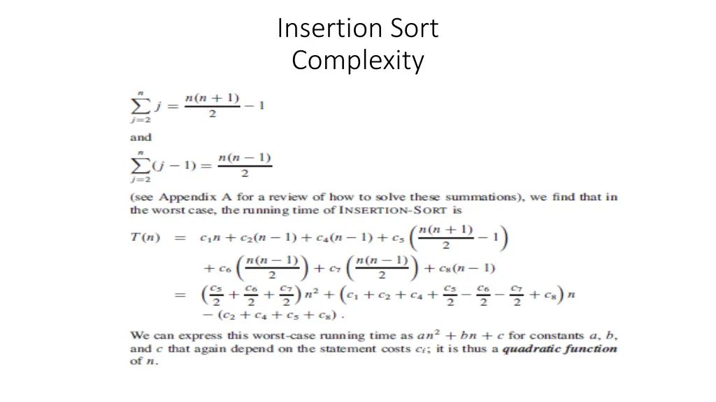 insertion sort complexity 2