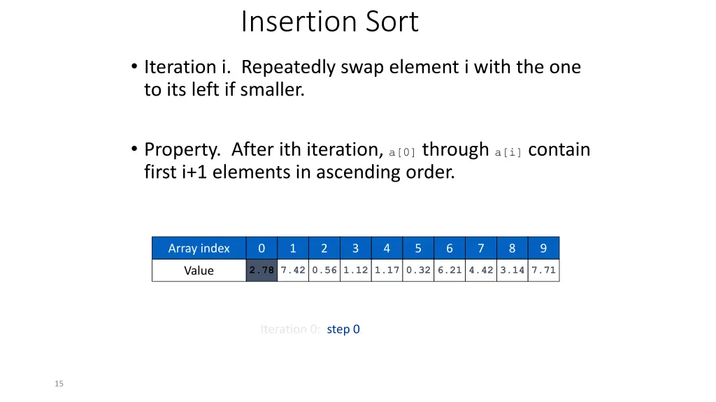 insertion sort