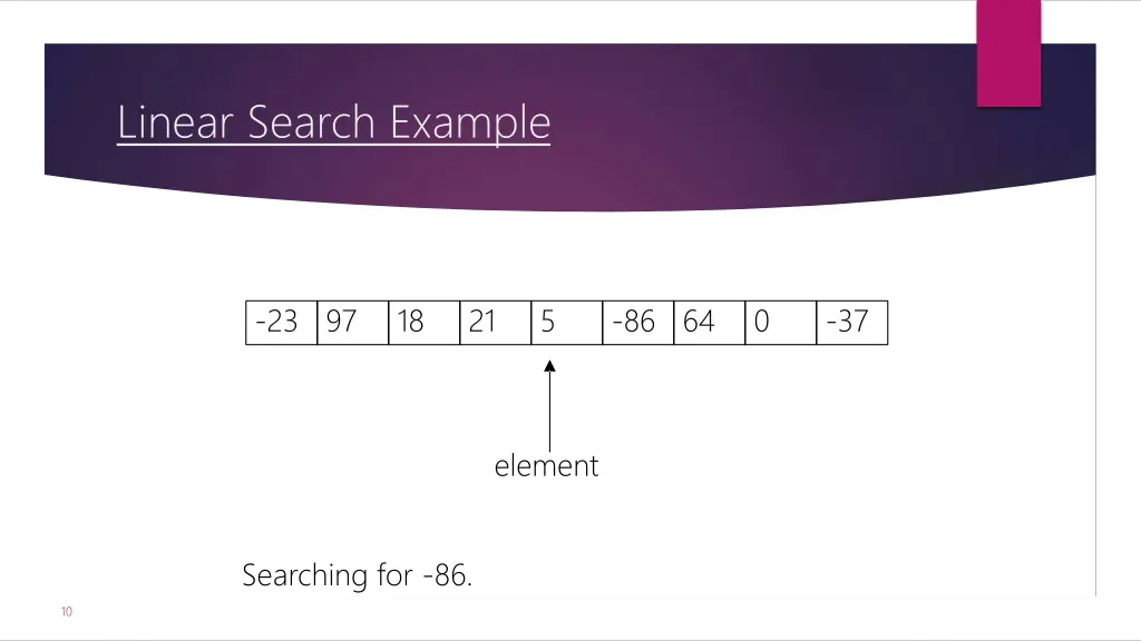 linear search example 4