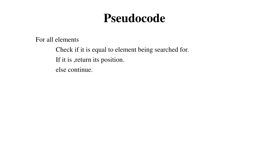 pseudocode