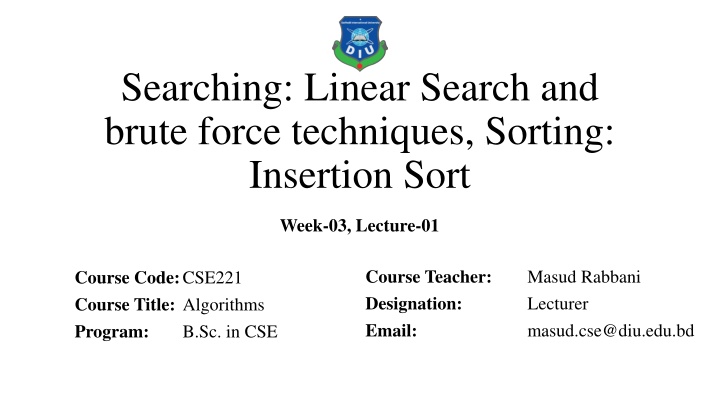searching linear search and brute force