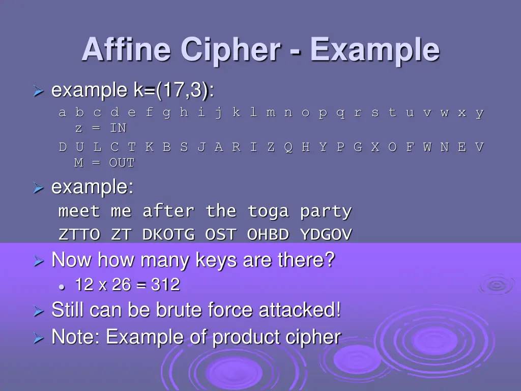 affine cipher example