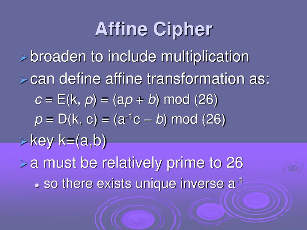 affine cipher
