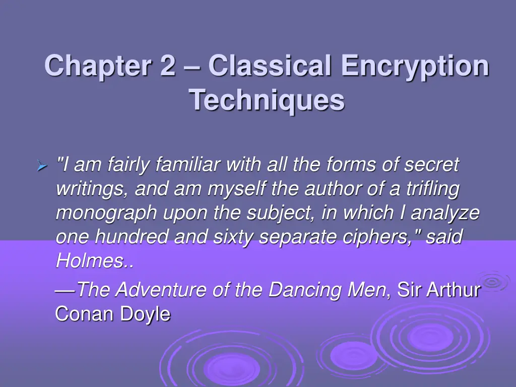 chapter 2 classical encryption techniques