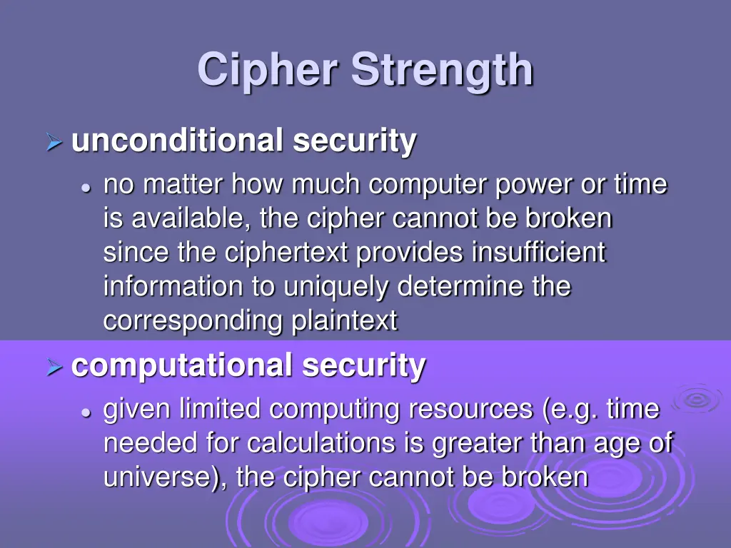 cipher strength