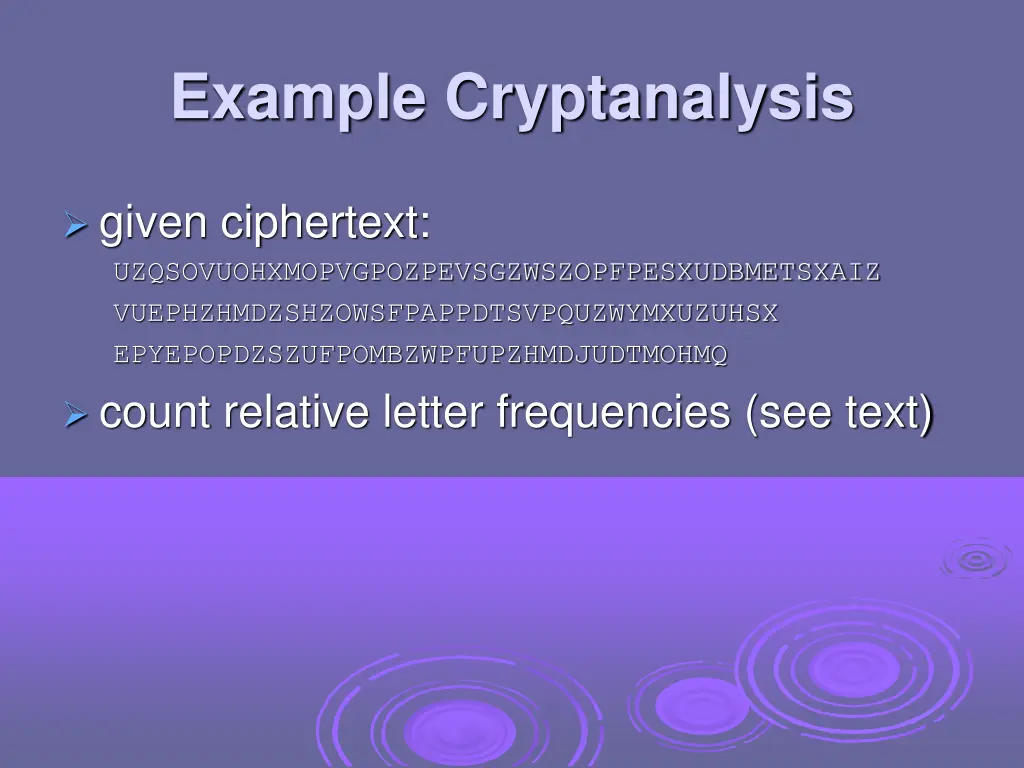example cryptanalysis