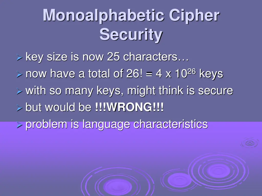 monoalphabetic cipher security