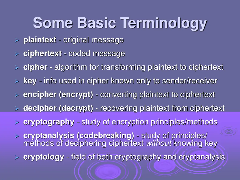 some basic terminology