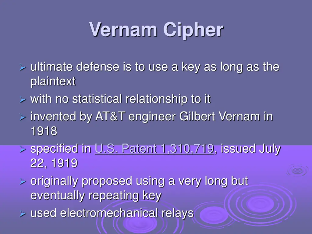 vernam cipher