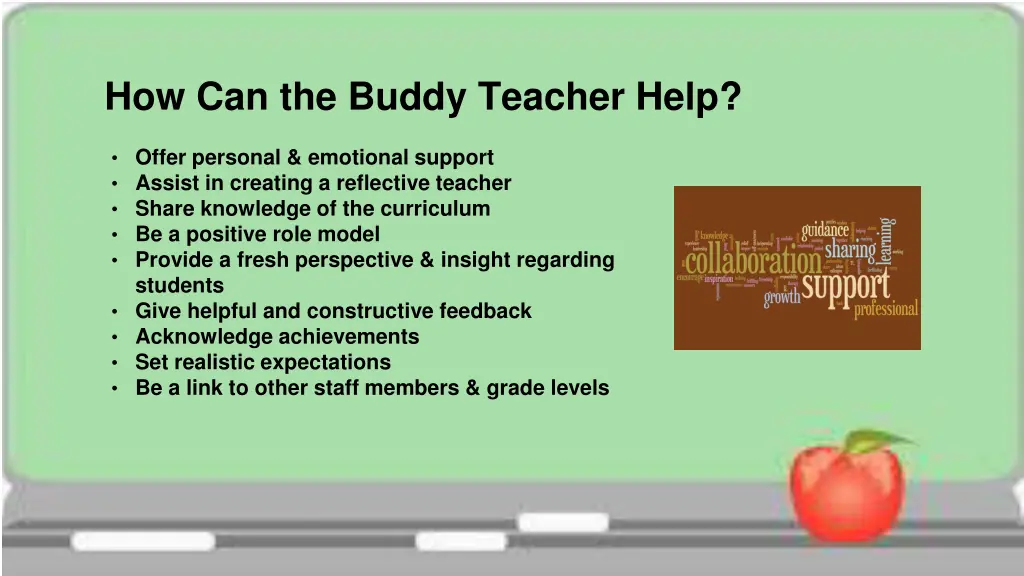 how can the buddy teacher help
